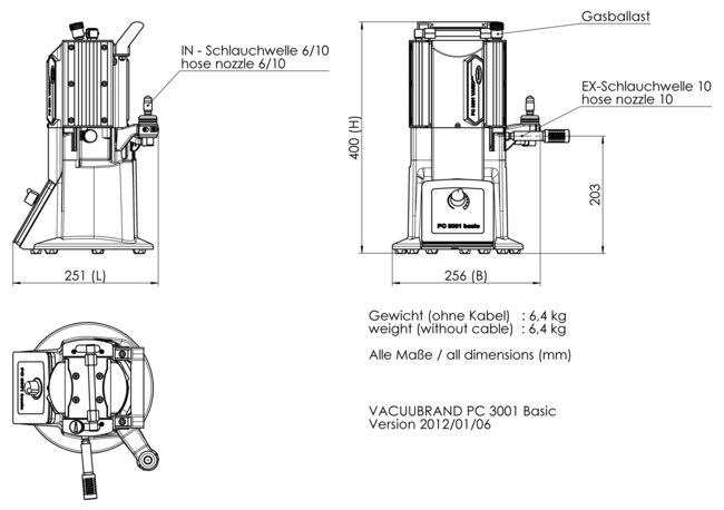 PC 3001 basic - 尺寸規(guī)格表