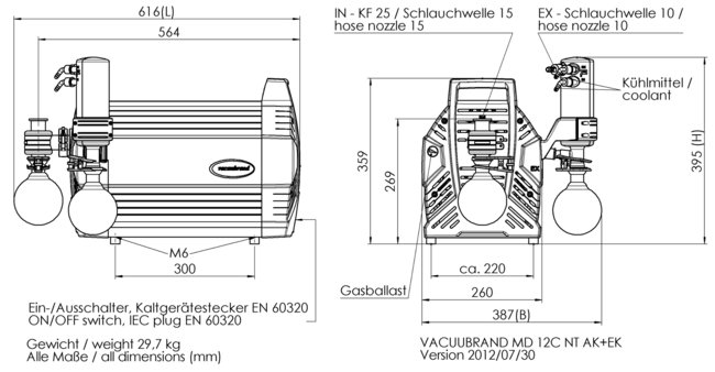 MD 12C NT +AK+EK - 尺寸規(guī)格表